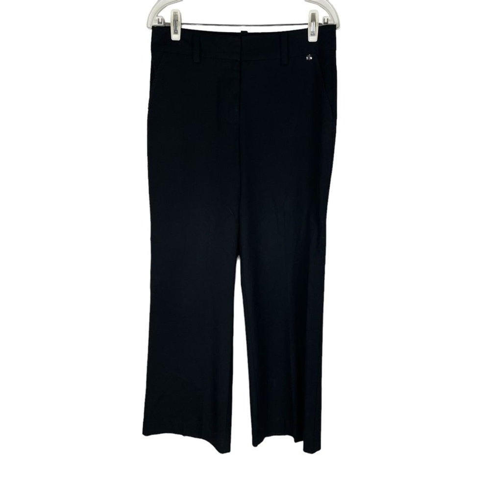 Trina Turk Black Wide Leg Trousers Size 4 Career‎ Office Pockets - Picture 4 of 11